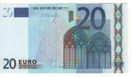 20 EURO  "U"   Francia    Firma DRAGHI    L 087 I3   U85266434552  /  FDS - UNC - 20 Euro