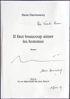 Autographe Marie DARRIEUSSECQ - ECRIVAIN - Schrijvers