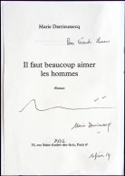 Autographe Marie DARRIEUSSECQ - ECRIVAIN - Schriftsteller