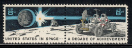 United States 1971 Mi# 1046-1047 ** MNH - Pair - Apollo 15 Moon Exploration Mission / Space - USA