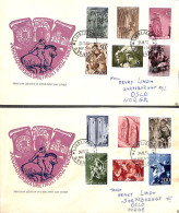 1956 1st ART Complete Set On Two Commemorative Covers With Ljubljana FD Cancel, Certificate Krstic. VF - FDC