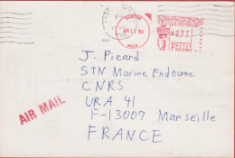 STATI UNITI - UNITED STATES - USA - US - 1986 - 0.33 EMA, Red Cancel - Air Mail - Viaggiata Da Boston Per Marseille, Fra - Storia Postale