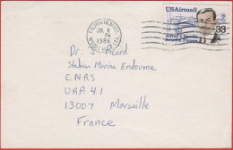 STATI UNITI - UNITED STATES - USA - US - 1986 - 33c Alfred V. Verville Air Mail - Viaggiata Da Falmouth Per Marseille, F - Cartas & Documentos