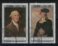 Cuba - "250ème Anniversaire De La Naissance De George Washington" - Série Oblitérée N° 2406 à 2407 De 1982 - Used Stamps