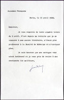 Autographe Jean DELAY (1907-1987) PSYCHIATRE NEUROLOGUE Et ECRIVAIN - ACADEMIE FRANCAISE - Inventeurs & Scientifiques