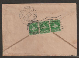 India 1954.Map Series Stamps On Cover From Chidambaram Cutcherry To Karaikudi With Machine Cancellation (a114) - Storia Postale