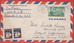 STATI UNITI - UNITED STATES - USA - US - 1954 - 15c Air Mail + 6x Cinderella Easter Seals - Viaggiata Da Milwaukee Per S - Briefe U. Dokumente