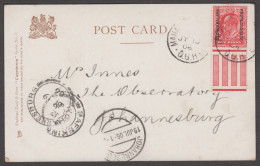 Bechuanaland 1906 Tuck Picture Postcard Sent To Johannesburg With KEVII 1d Lower Marginal Tied By Mahalapaye Siding Cds - 1885-1964 Herrschaft Von Bechuanaland