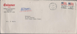 STATI UNITI - UNITED STATES - USA - US - 1986 - 2x 22c Flag - Air Mail - Eminence - Viaggiata Da New York Per Nîmes, Fra - Brieven En Documenten