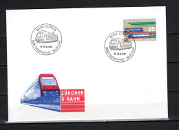 SUISSE   N° 1339   OBLITERE SUR ENVELOPPE  COTE  ? €     TRAIN - Covers & Documents