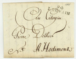 94 LOUVAIN Pour Hodimont 1798 - 1792-1815: Dipartimenti Conquistati