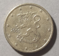 2000  -  FINLANDIA  - MONETA  IN EURO  -  DEL VALORE DI  50  CENTESIMI  - USATA - Finlandia