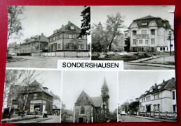 Sondershausen - Konsum - Kirche - Kaliklubhaus - Kyffhäuserkreis - DDR - Echt Foto - Briefmarke Leipziger Messe - Sondershausen