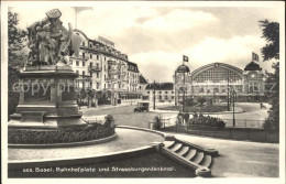 11755295 Basel BS Bahnhofplatz Und Strassburger-Denkmal Basel BS - Autres & Non Classés