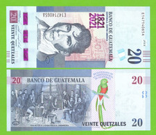 GUATEMALA 20 QUETZALES 2020  P-W127  UNC - Guatemala