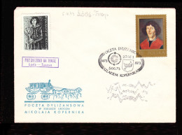 1973 Nicolaus Copernicus - Stagecoach Mail_CZA_20_ LODZ - Briefe U. Dokumente