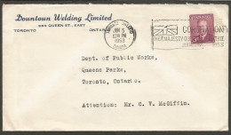 1953 Downtown Welding Corner Card Cover GVI 3c W/ Coronation Slogan Toronto Ontario - Postgeschichte
