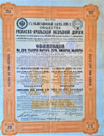 Rjasan-Uralsk Eisenbah-Gesellschaft (1898) - 4% Obligations - 2000 Mark - Russie