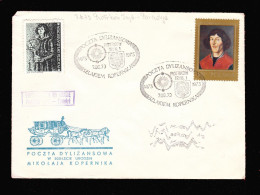 1973 Nicolaus Copernicus - Stagecoach Mail_CZA_23_ PIOTRKOW TRYBUNALSKI - Lettres & Documents