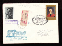 1973 Nicolaus Copernicus - Stagecoach Mail_CZA_26_ JEDRZEJOW - Storia Postale