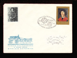 1973 Nicolaus Copernicus - Stagecoach Mail_CZA_30_ KRAKOW - Cartas & Documentos