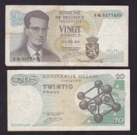 BELGIO 20 FRANCHI 1964 PIK 138 BB - 20 Francs