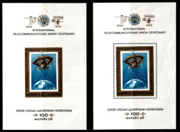 (031-32) Mongolia  1965 / UIT / ITU Communication Sheets / Bf / Blocs   * / Mh  Michel BL 10 A+B - Mongolie