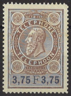 BELGIO 1890 - Francobollo Per Telefono N. 8 Nuovo - Timbres Téléphones [TE]