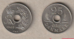 00339) Dänemark, 25 Öre 1969 - Danemark