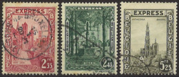 BELGIO 1929 Vedute - Espressi N. 2, 3, 5 Usati - 1929-1937 León Heráldico