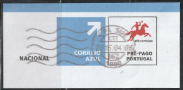 Fragment - Postmark CPL SUL -|- Correio Azul. Pré-Pago / Prepaid Blue Mail - Gebraucht