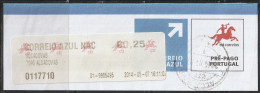 Fragment - Postmark ALCAÇOVAS -|- Correio Azul. Pré-Pago / Prepaid Blue Mail - Usado