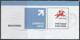 Fragment - Postmark COVA DA PIEDADE . ALMADA -|- Correio Azul. Pré-Pago / Prepaid Blue Mail - Gebruikt