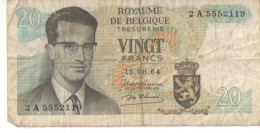 Billet Ancien /Royaume De Belgique/Vingt Francs Trésorerie/Twintig Frank/ Baudoin/Atomium/1964           BILL268 - Sonstige & Ohne Zuordnung