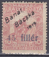 Hongrie Banat Bacska 1919 Mi 46 * (K4) - Banat-Bacska