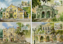 Macao - 2010 - World Heritage - St. Augustine Square - Maximum Cards Set - Maximum Cards