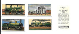 BD23 - SERIE COMPLETE 50 CARTES BROWNES TEA - HISTORY OF THE RAILWAYS 1ère Et 2ème Séries - Spoorweg