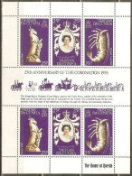 TRISTAN DA CUNHA HOJITA 25 ANIVERSARIO CORONACION ELISABETH II YVERT NUM. 233/235 ** NUEVA SIN FIJASELLOS - Tristan Da Cunha