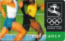 S. Africa - Telkom - S. Africa Olympic Sports Team, Endurance, Chip Orga, 1996, 10R, Used - Zuid-Afrika