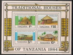 TANZANIA - 1984 - N°Mi. Bloc 39 - Habitat Traditionnel - Neuf Luxe ** / MNH / Postfrisch - Tanzanie (1964-...)