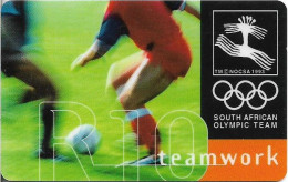 S. Africa - Telkom - S. Africa Olympic Sports Team, Teamwork, Cn. Below ''Phonecard'', Chip Siemens S31, 1996, 10R, Used - South Africa