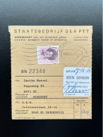 NETHERLANDS 1985 PARCEL CARD HARDERWIJK TO NUNSPEET 16-12-1985 NEDERLAND ADRESKAART PAKKETKAART - Cartas & Documentos