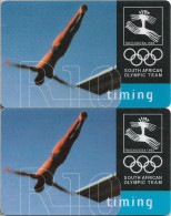 S. Africa - Telkom - S. Africa Olympic Sports Team, Timming, [2 CN (Short-Long) Variants], Chip Siemens S35, 1996, 10R, - Suráfrica