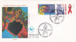 FDC--1994--Journée Nationale Contre Le SIDA  ..........cachet  PARIS - 75 - 1990-1999