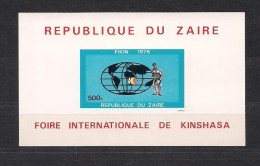 Zaire 1979  OBCn° Bloc 35 *** MNH Ongetand ND Cote 14 € Jaarbeurs Foire Internationale Kinshasa - Ongebruikt