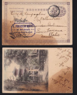 Japan GA Aus 1900, 4 SN Japan - Italien, Bildpostkarte "PAGODE" Fleckig #H171 - Covers & Documents