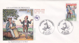 FDC--1995--Santons De Provence--  Le Tambourinaire Et Le Ravi    .......cachet   SCEAUX - 92 - 1990-1999