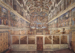 CARTOLINA  CITTA DEL VATICANO-INTERNO CAPPELLA SISTINA-STORIA,MEMORIA,CULTURA,RELIGIONE,IMPERO ROMANO,NON VIAGGIATA - Vatican