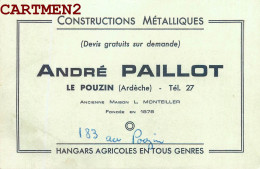 LE POUZIN ANDRE PAILLOT CONSTRUCTIONS METALLIQUES - Le Pouzin