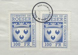 Luxembourg - Luxemburg - Timbres - Taxes  -  Timbre Taxe Communale   100Fr.  Roeser   ° - Strafport